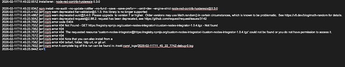 Fehlermeldung Node-Red