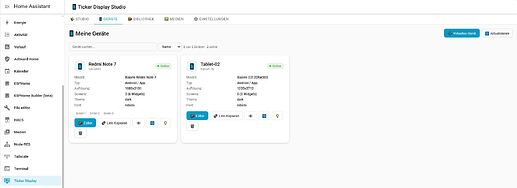 Ticker-Display-geräte