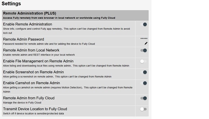 remote settings