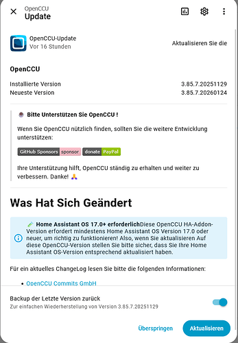 Screenshot openCCU