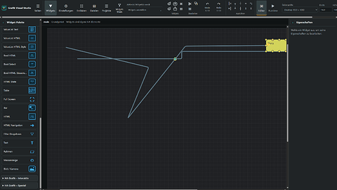 Editor von HA Grafik Visual Studio mit SVG-Verbindungslinien