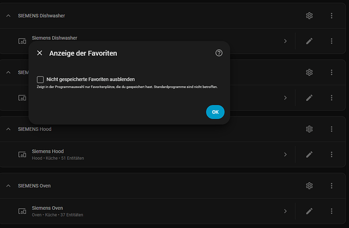 Favoriten ausblenden