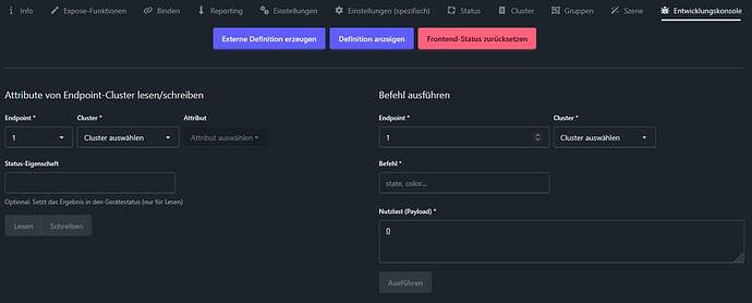 Entwicklerkonsole Windfront 1