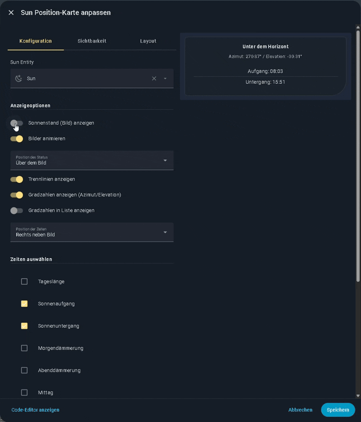sun-positiion-card config